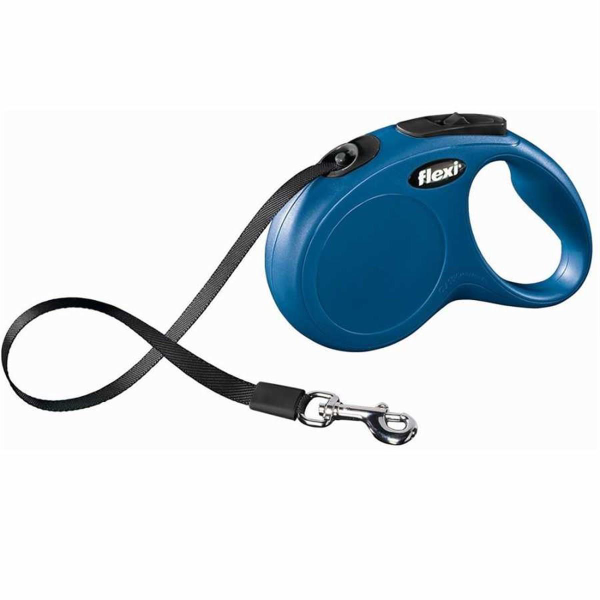 Flexi New Classic Small Otomatik Tasma 5 Mt Şerit Mavi Flexi New Classic Small Otomatik Tasma 5 Mt Şerit Mavi
