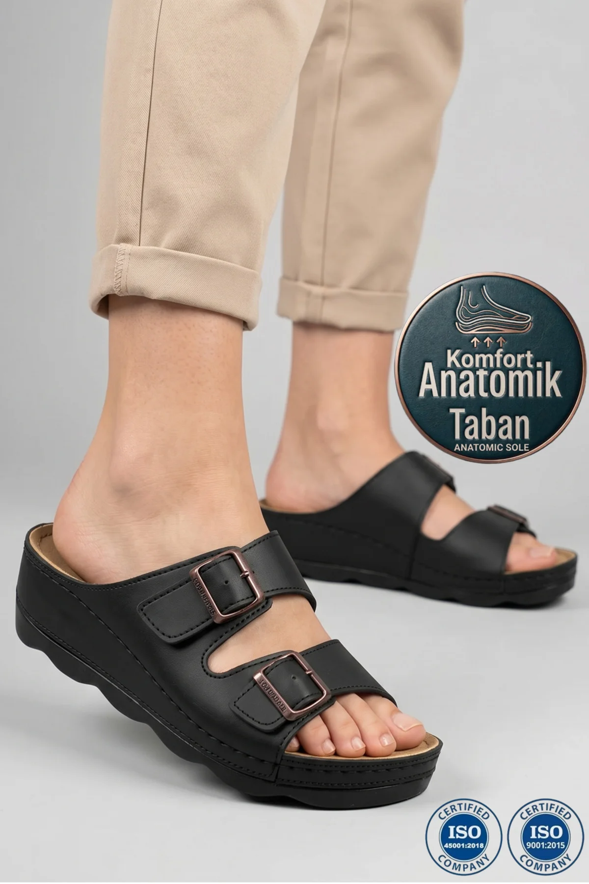 FlexStride Tokalı Ayarlanabilir Anatomik Rahat Kadın Terlik