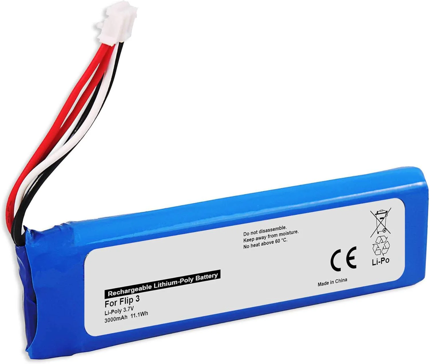 Flip 3 uyumlu 3.7v 3000 mah Soketli Batarya Flip 3 uyumlu 3.7v 3000 mah Soketli Batarya
