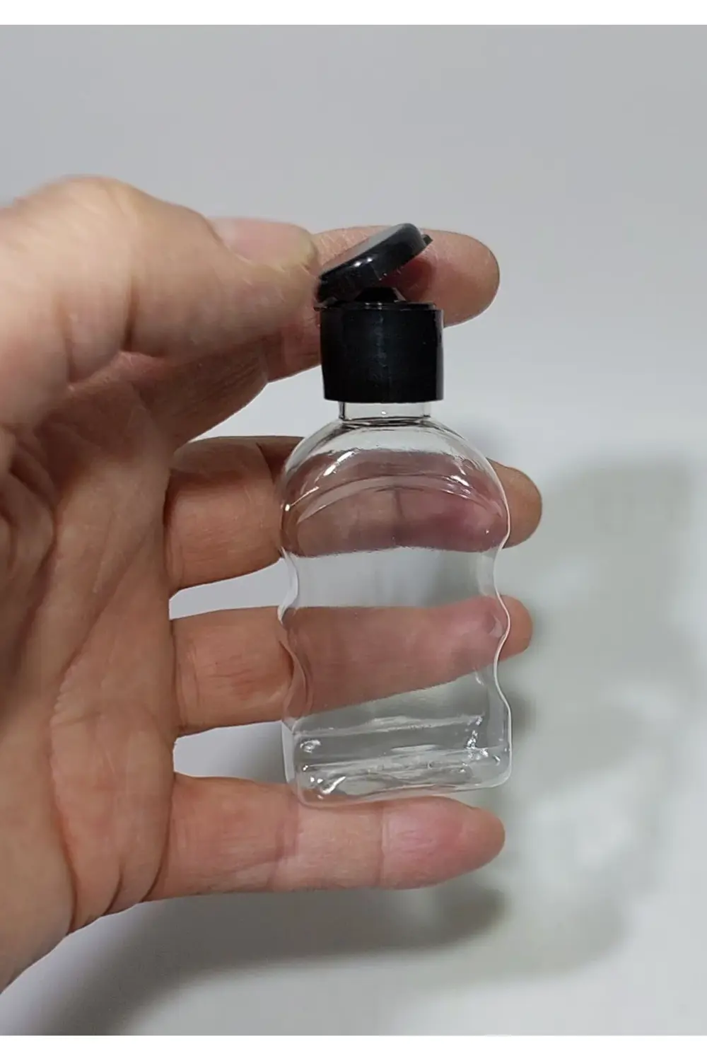 Flip Top Kapaklı Est Likit Mürekkep Dezenfektan Kolonya Boş Şişes