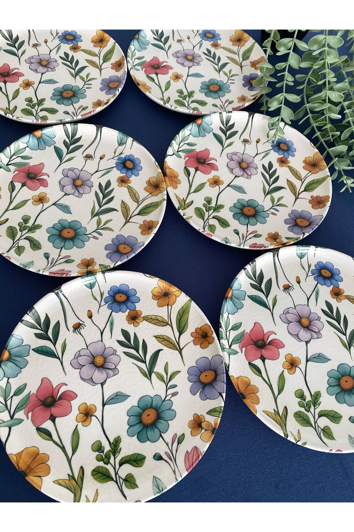 Flora 20 cm 6 adet servis pasta tabağı