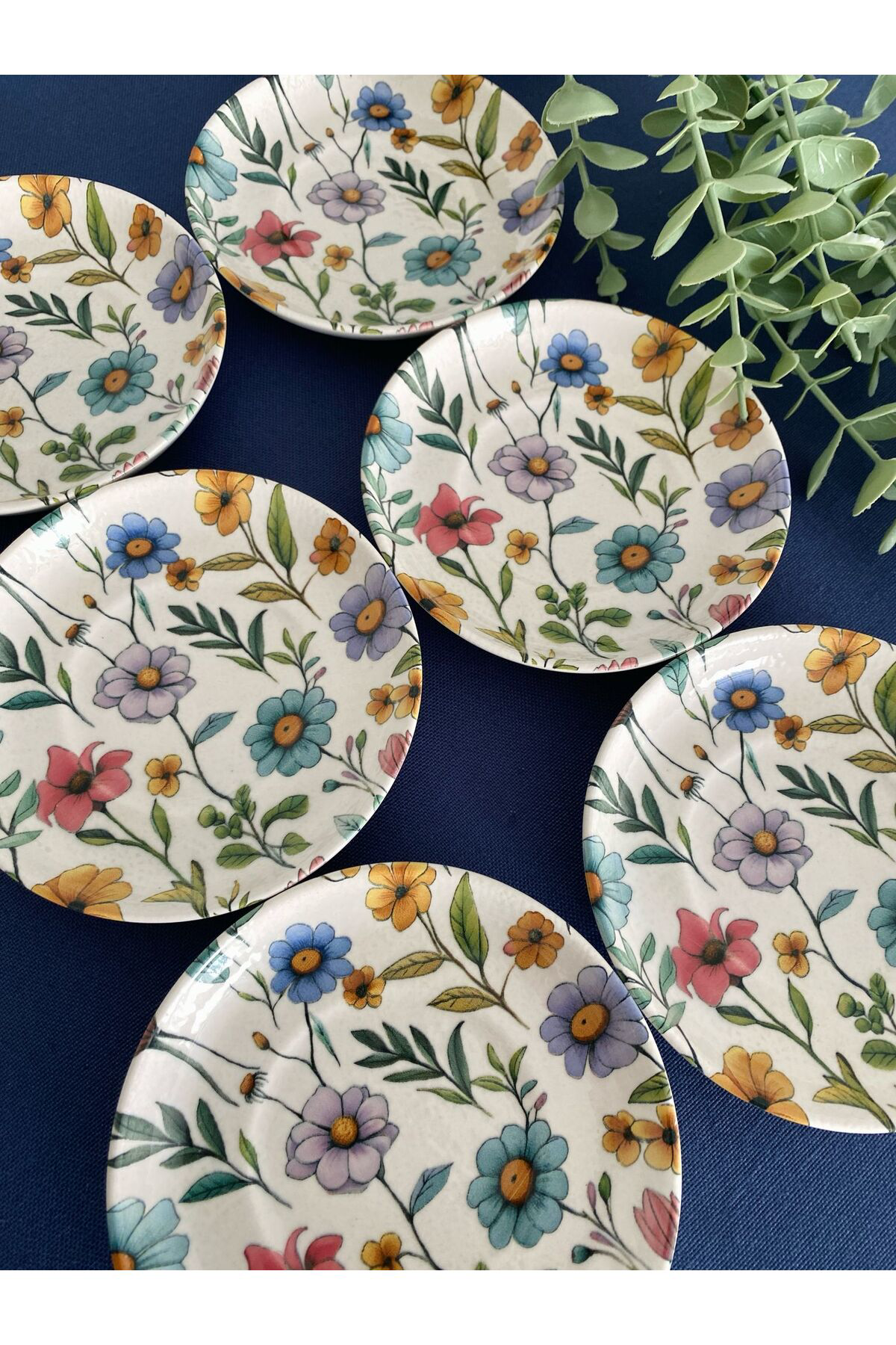 Flora 6 Adet Çay Tabağı