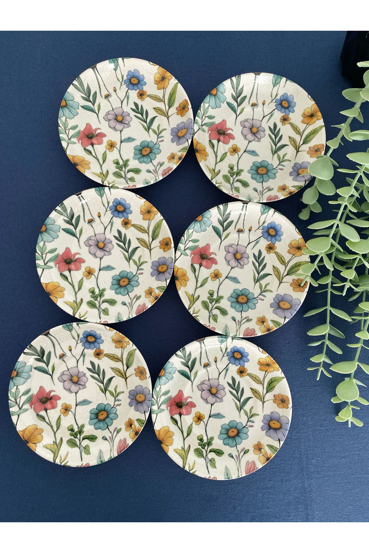 Flora 6 Adet Çay Tabağı