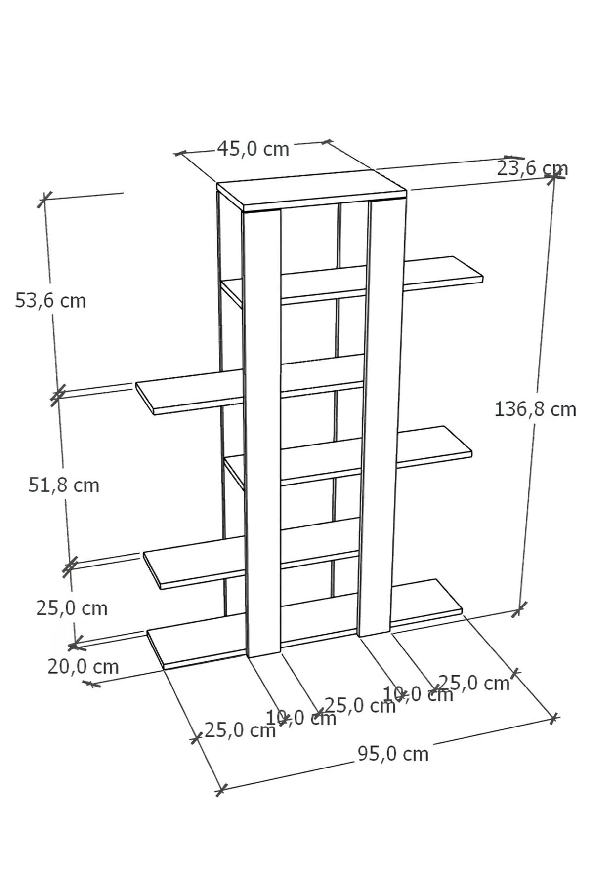 Flora Saksı Standı Saksılık Dekoratif Çiçeklik Rafı Dekoratif Boy