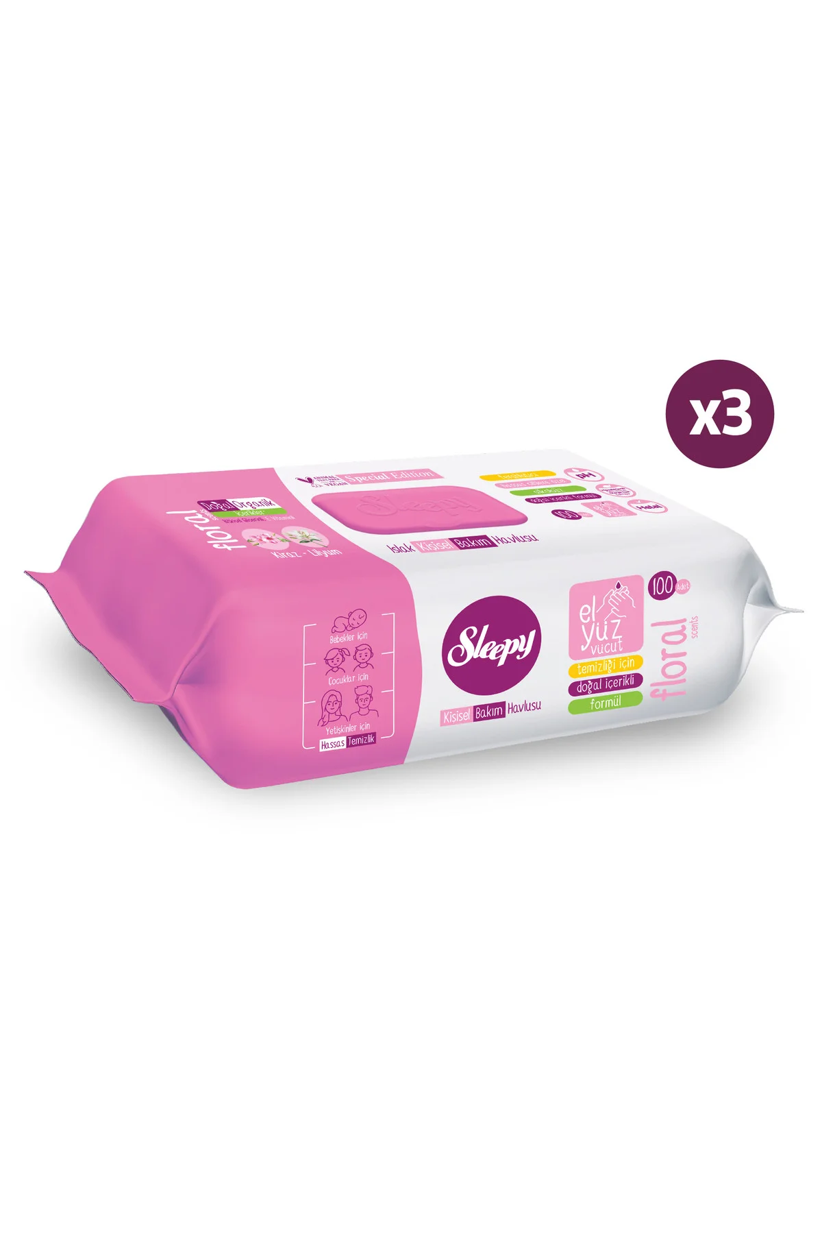 Floral Kişisel Bakım Havlusu 3x100 (300 Yaprak) Fiyatı, Yorumları ve Özellikleri