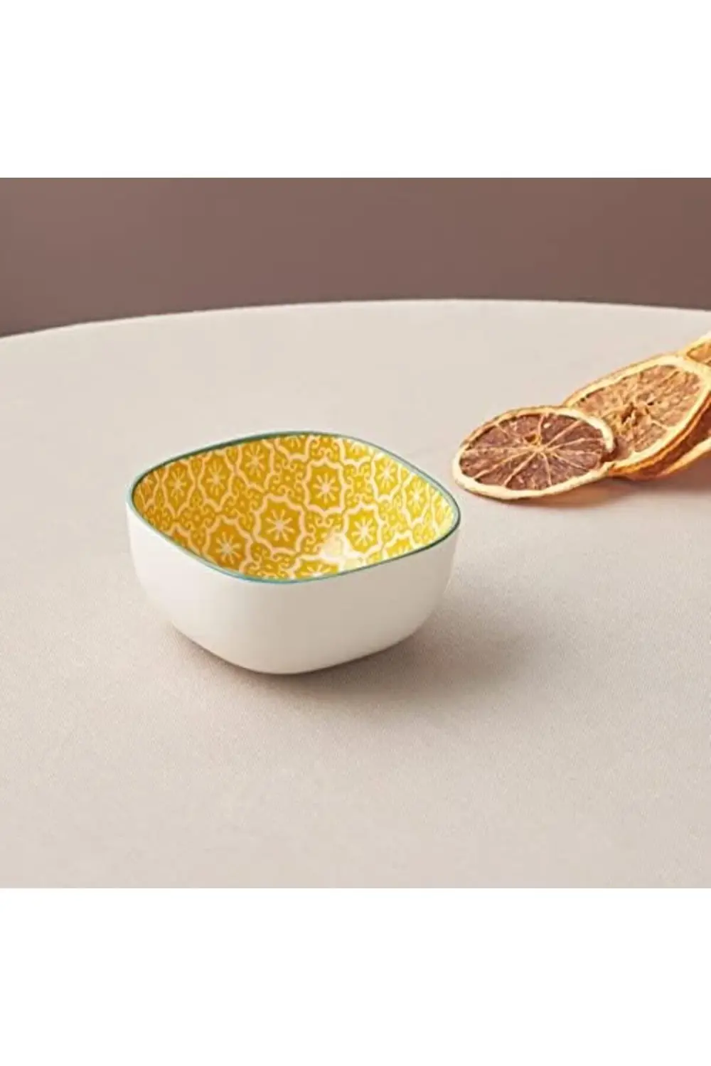 Floral Sarı Square Çerezlik 10Cm 1178227