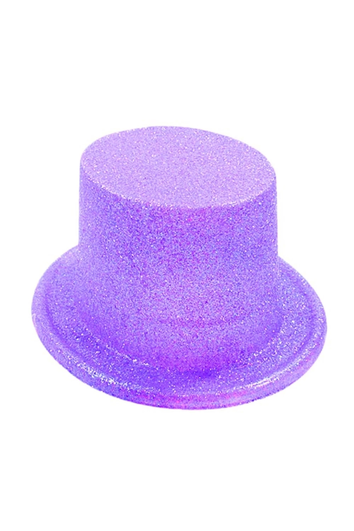 Feifei Floresan Mor Renk Simli Uzun Fötr Melon Şapka 12 Cm