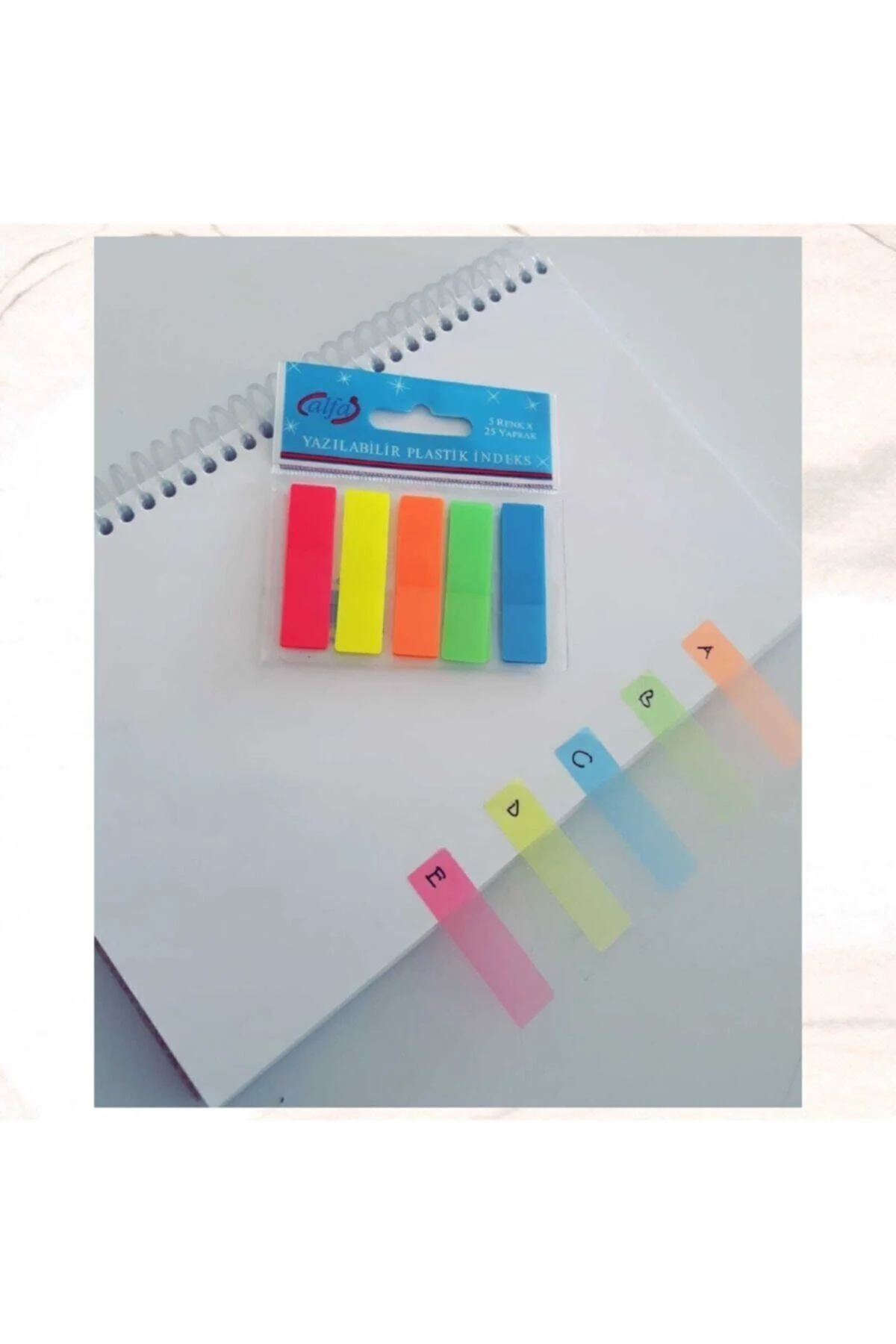 Floresan Renk Kendinden Yapışkanlı Ayraç Post It Index