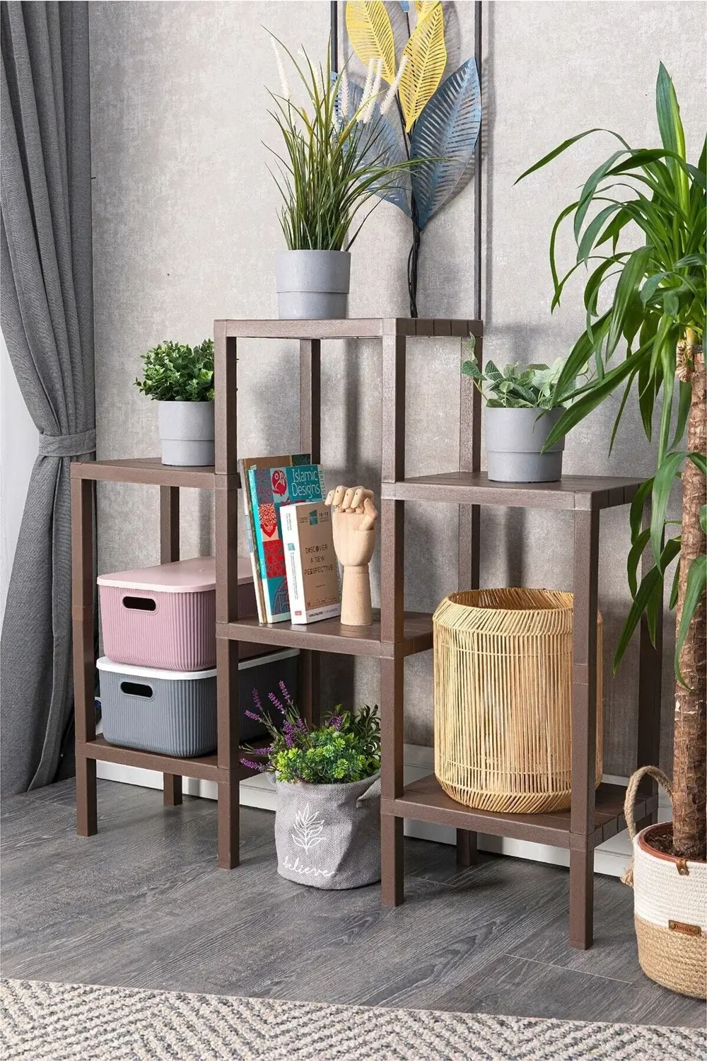 Flower 6 Lı Raf Ünitesi, Çiçeklik, Banyo, Mutfak Rafı, Ayakkabılı