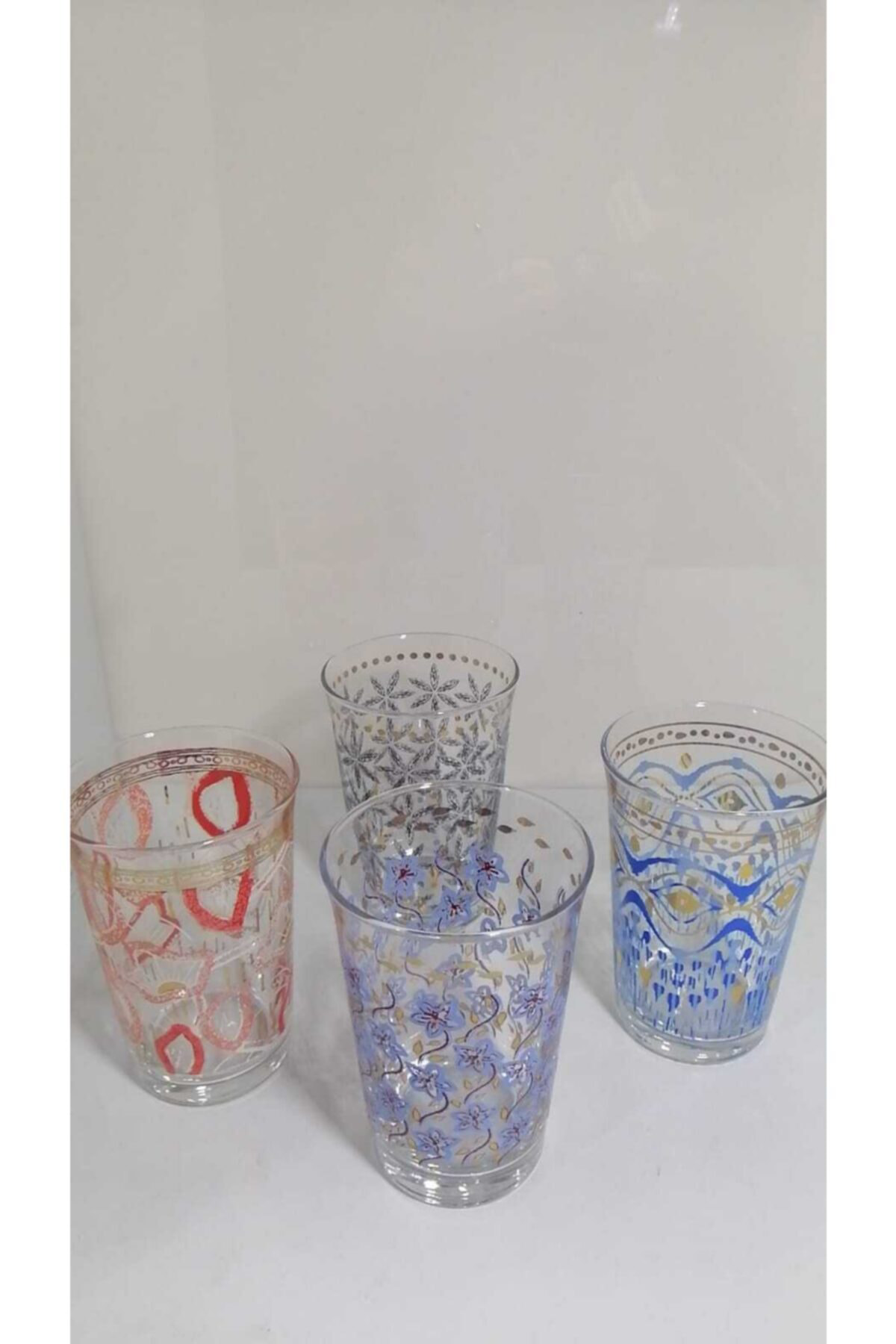 Elif Aksesuar Flower Meşrubat Bardağı 4'Lü