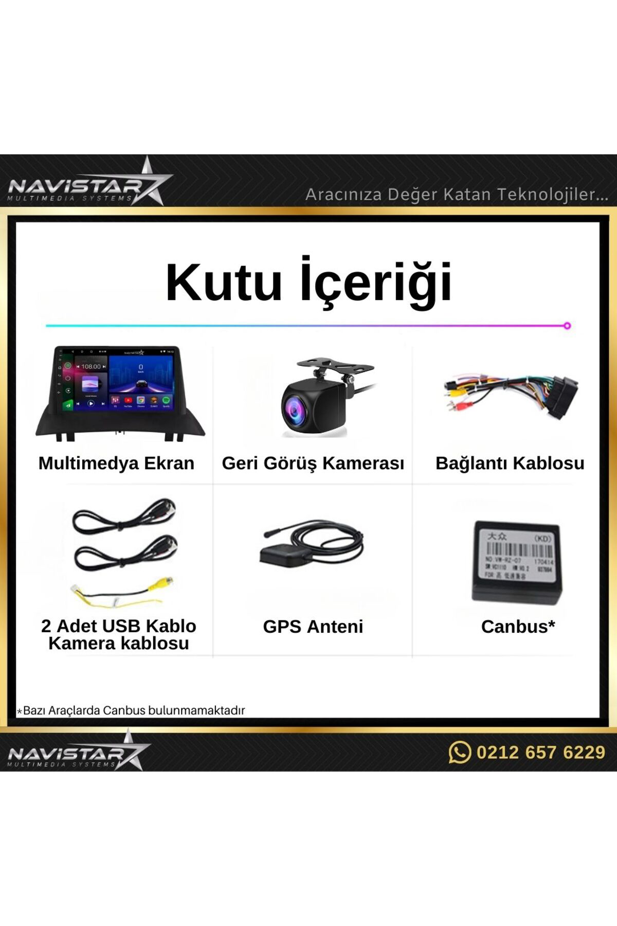 Fluence Kablosuz Carplay 2 64gb Android 13 Navigasyon Multimedya 