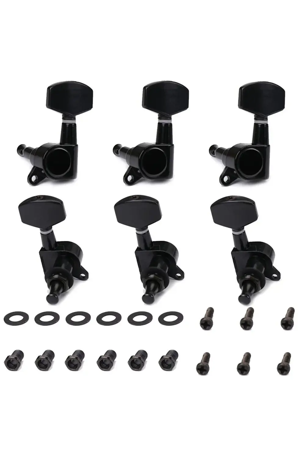 Fluid MHA10B Akustik Gitar Burgusu 3+3 Set + Vida Somun Pul