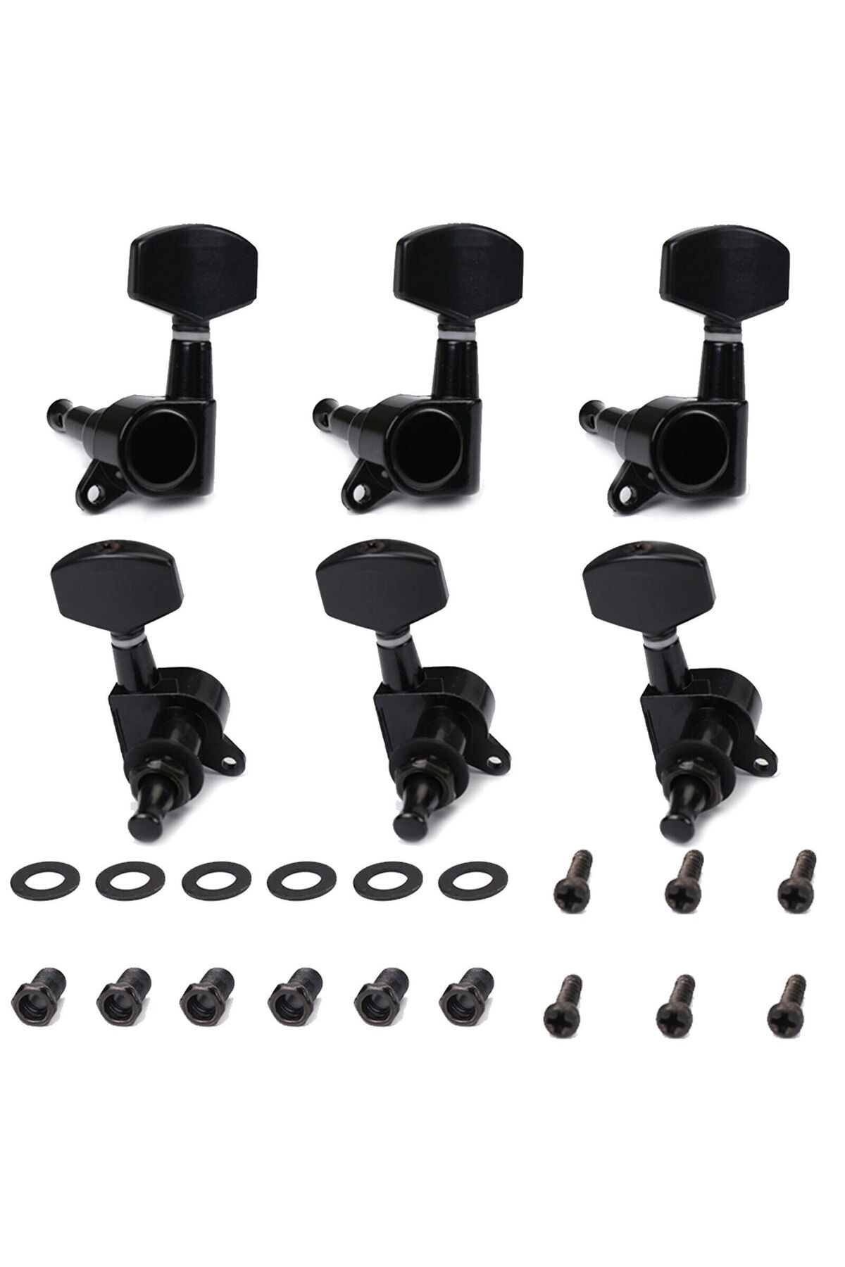 Fluid MHA10B Akustik Gitar Burgusu 3+3 Set + Vida Somun Pul