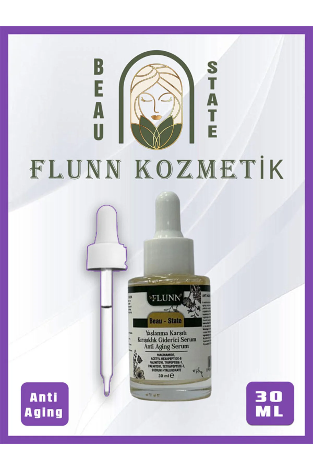 Flunn Beau-State Yaşlanma Karşıtı – , Kolajen Destekli, Cilt Sıkılaştırıcı Serum