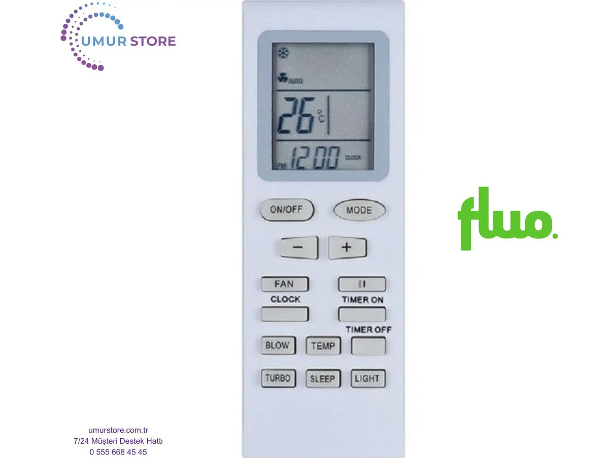 Fluo FGS-121EI/JLM-N2 Klima Kumandası Fluo FGS-121EI/JLM-N2 Klima Kumandası