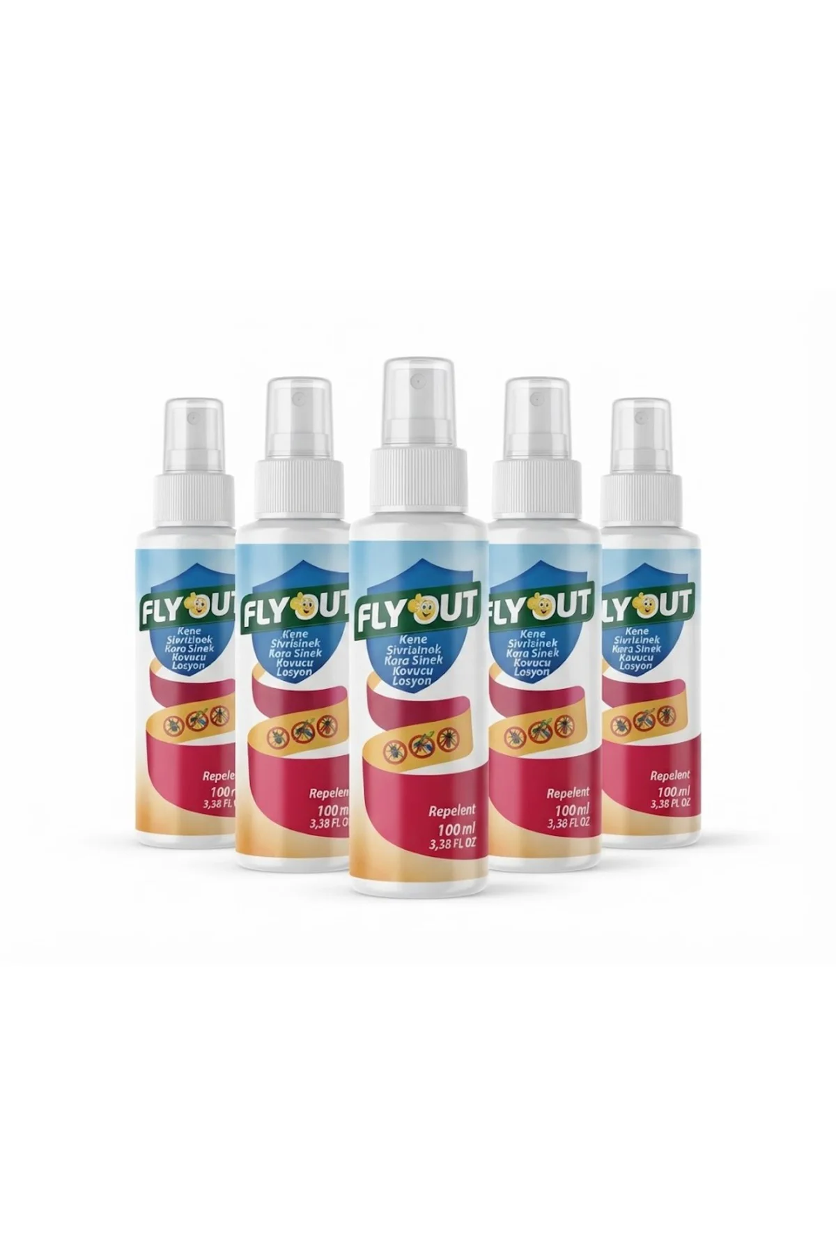 Fly Out 100 ml Kene, Sivrisinek ve Kara Sinek Kovucu Losyon (5'li Avantaj Paketi) Fly Out 100 ml Kene, Sivrisinek ve Kara Sinek Kovucu Losyon (5'li Avantaj Paketi)