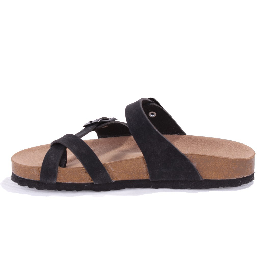 Fly Soft  S042031 Siyah Günlük Ortopedik Parmak Arası Kadın Spor T