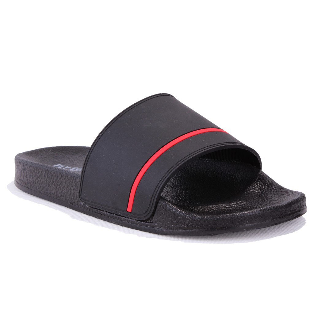 Fly Soft  S263050 Siyah Kırmızı Günlük Ortopedik Erkek Spor Terlik