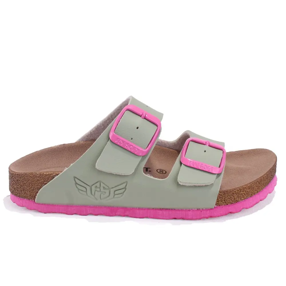 Fly Soft S901002 Su Yeşili Günlük Ortopedik Kız Çocuk Spor Terlik