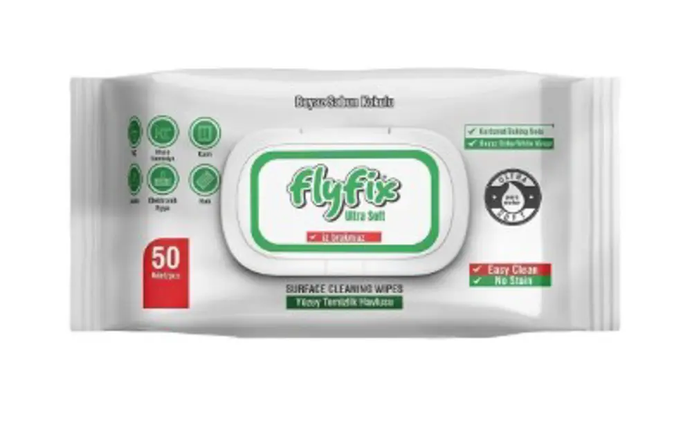 Flyfix Easy Clean Beyaz Sabun Katkılı Yüzey Temizlik Havlusu 50 Y