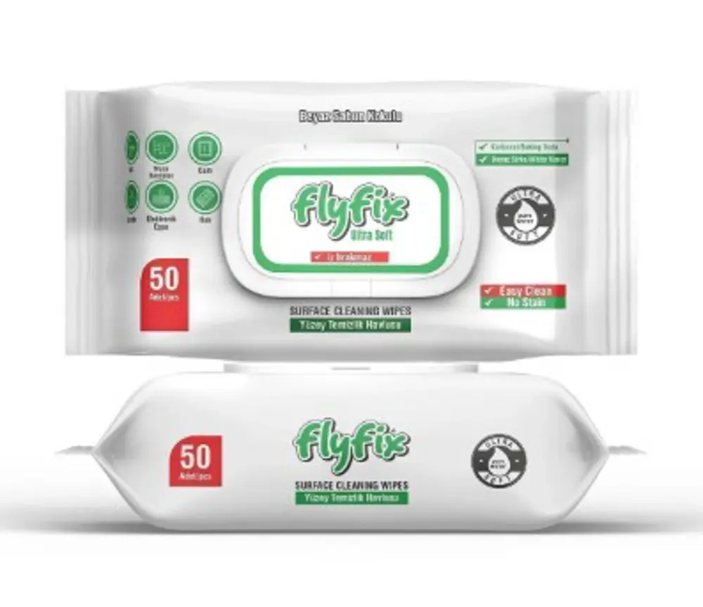Flyfix Easy Clean Beyaz Sabunlu Yüzey Temizlik Havlusu 5’li Paket