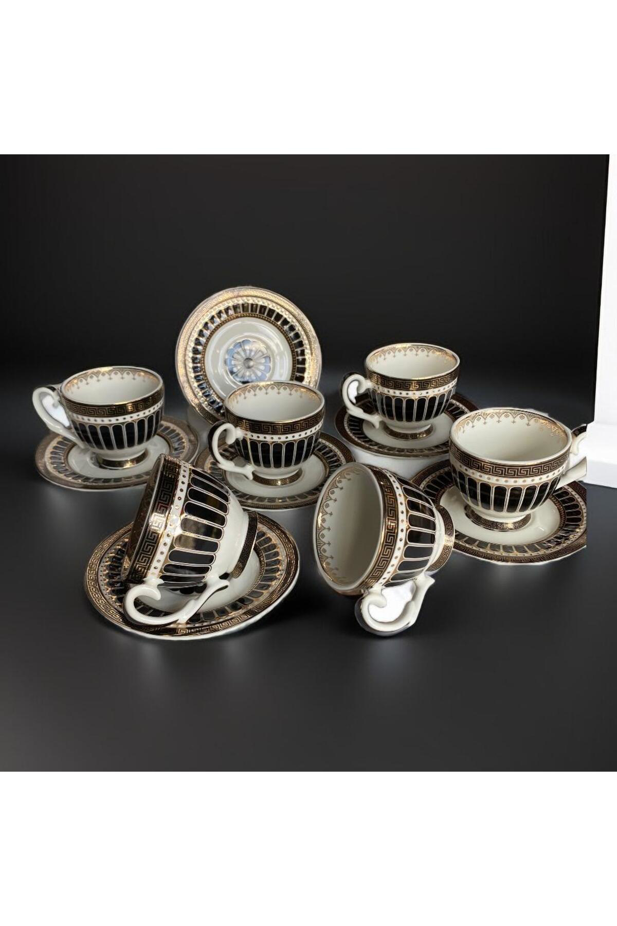 Elif Aksesuar Fnc017 Bone 6 Lı Kahve Fincan Takımı 90Cc