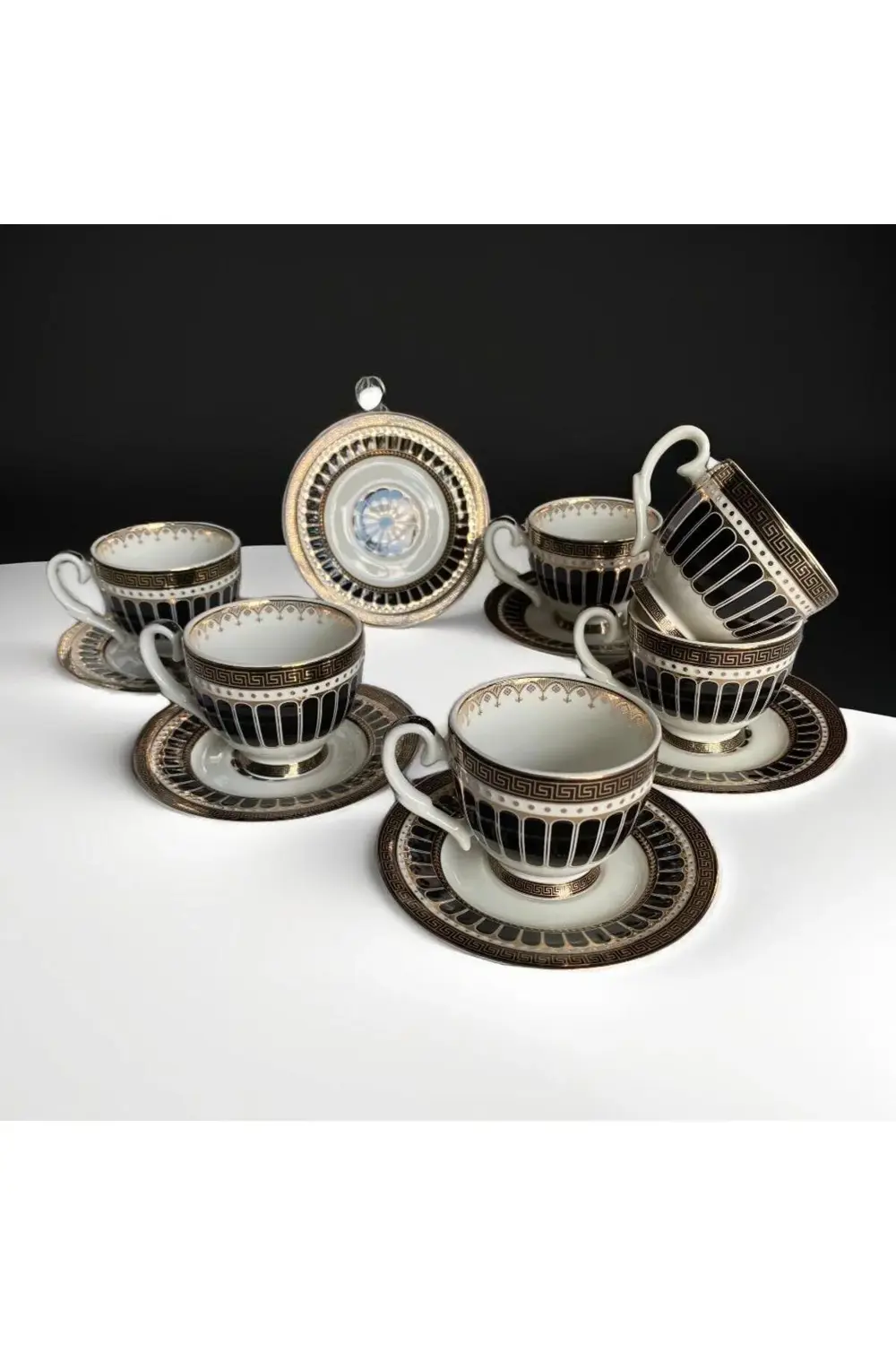 FNC017 Bone 6 Lı Kahve Fincan Takımı 90CC