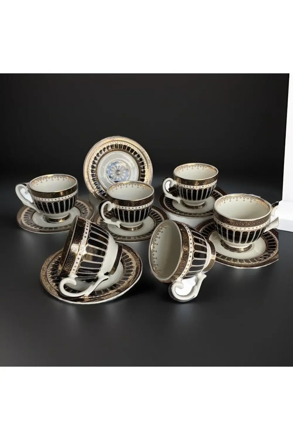 FNC017 Bone 6 Lı Kahve Fincan Takımı 90CC