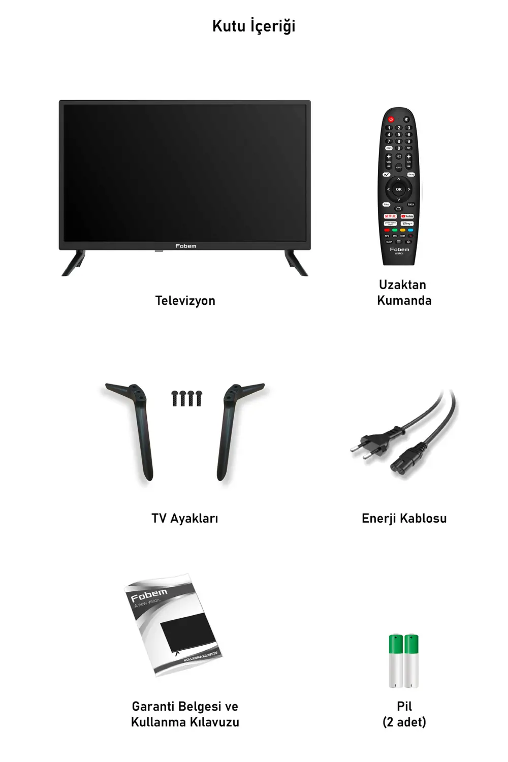 Fobem 32'' HD Ready Android Smart Whale LED TV