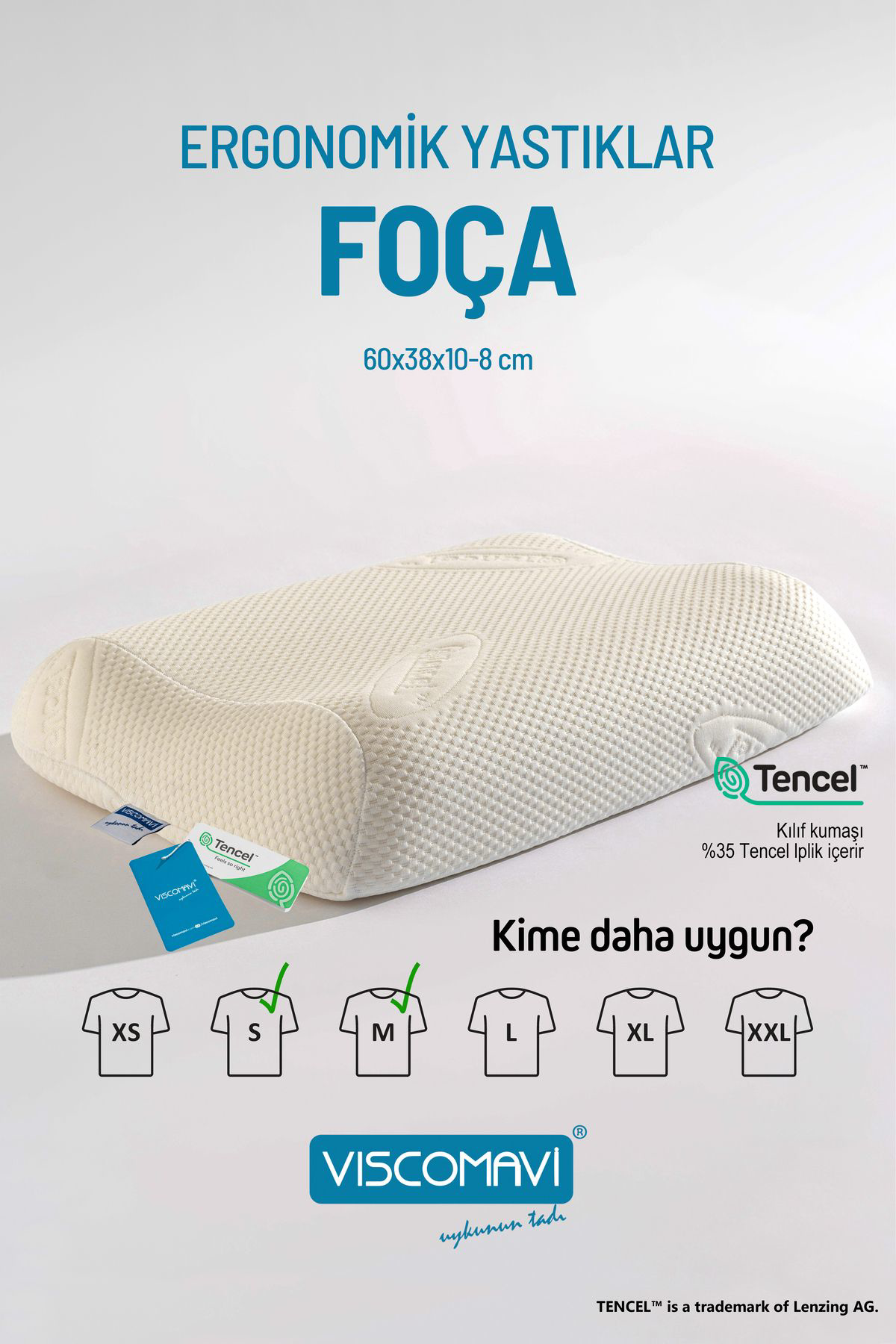 Viscomavi Foça Ergonomik & Ortopedik Visco Yastık