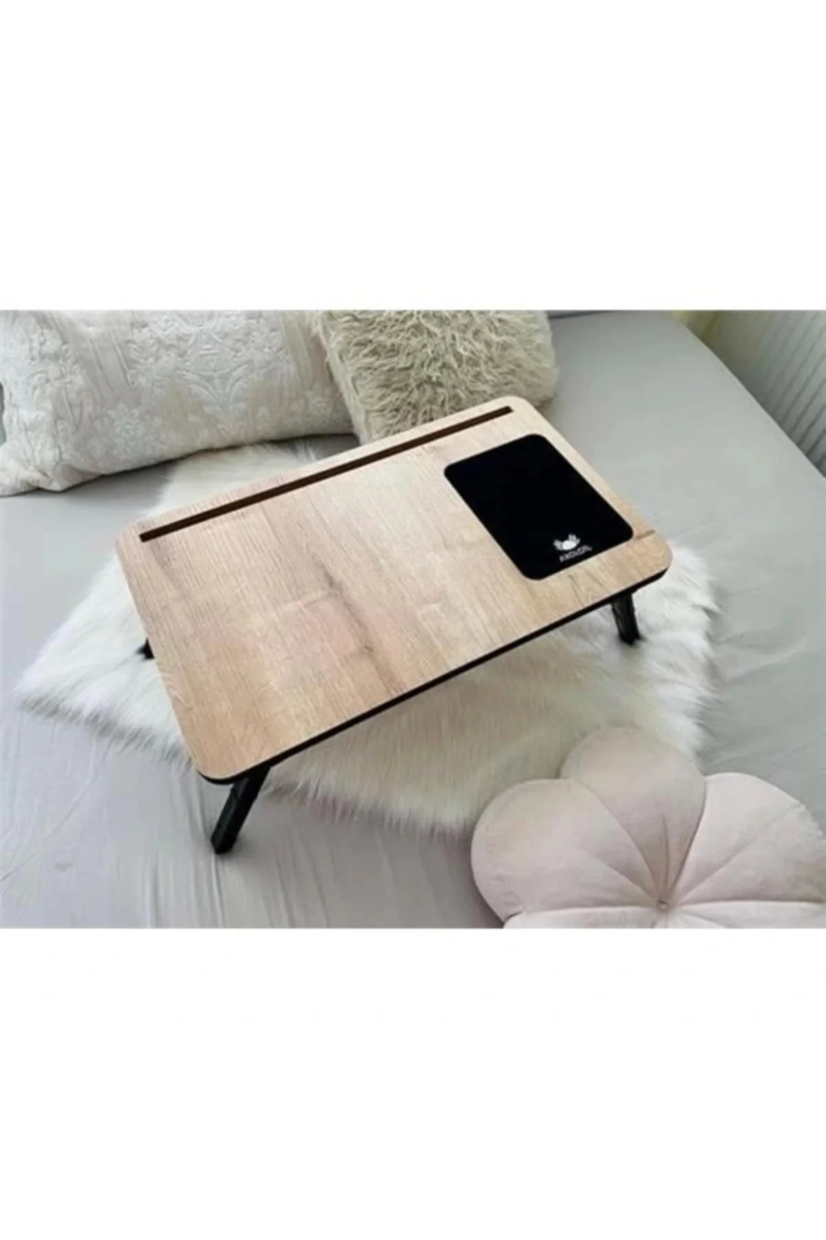 Folding Telefon ve Tablet Bölmeli Katlanır Ayaklı Laptop Sehpası Notebook Bilgisayar Çalışma