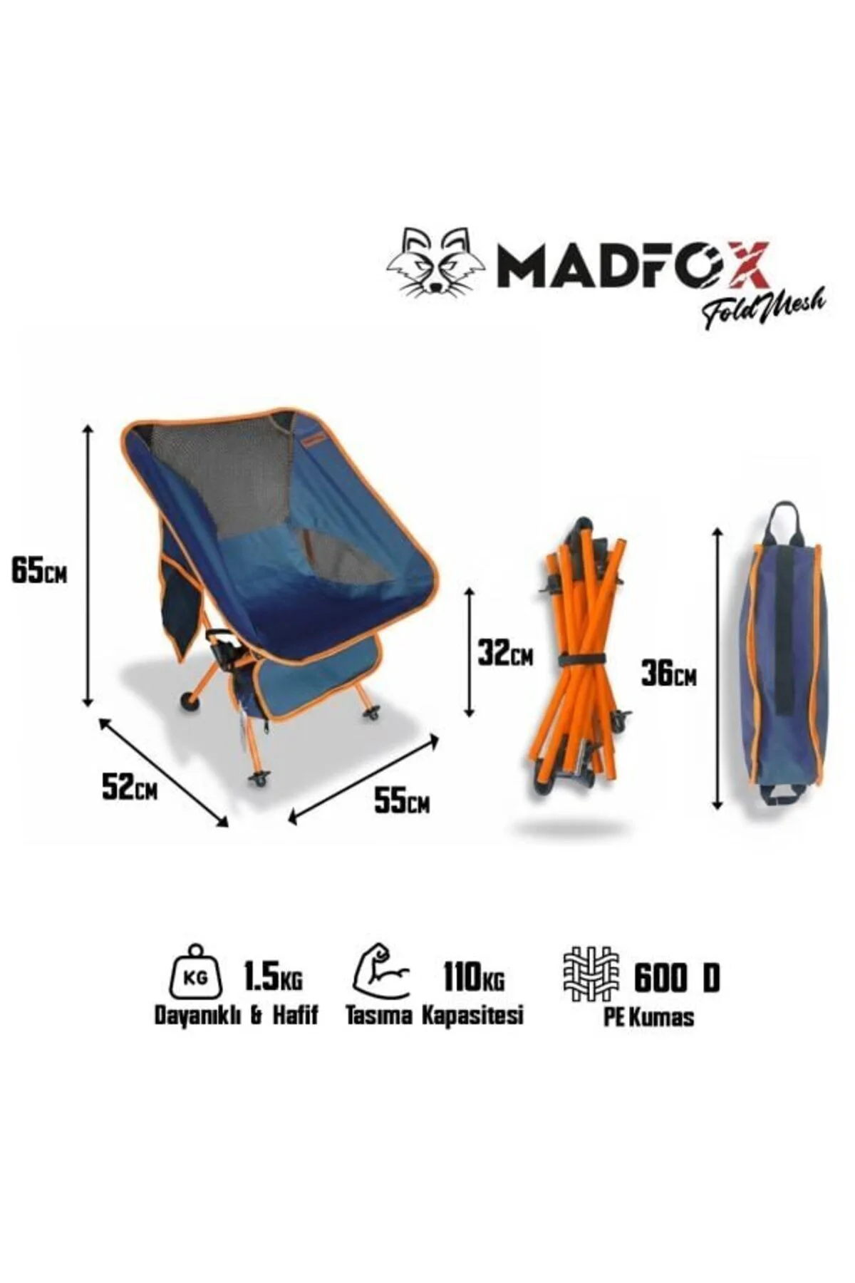 FoldMesh Mini Kompakt Katlanır Sandalye