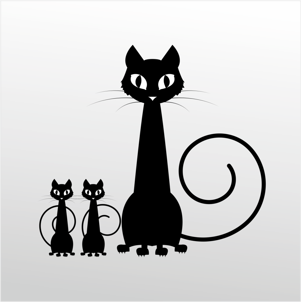Folyo Sticker Aile Kedisi Folyo Sticker Aile Kedisi