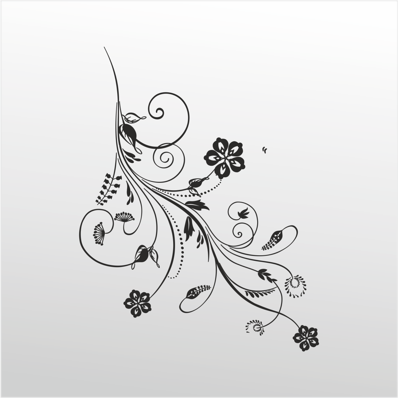 Technopa Folyo Sticker Çiçek Deseni