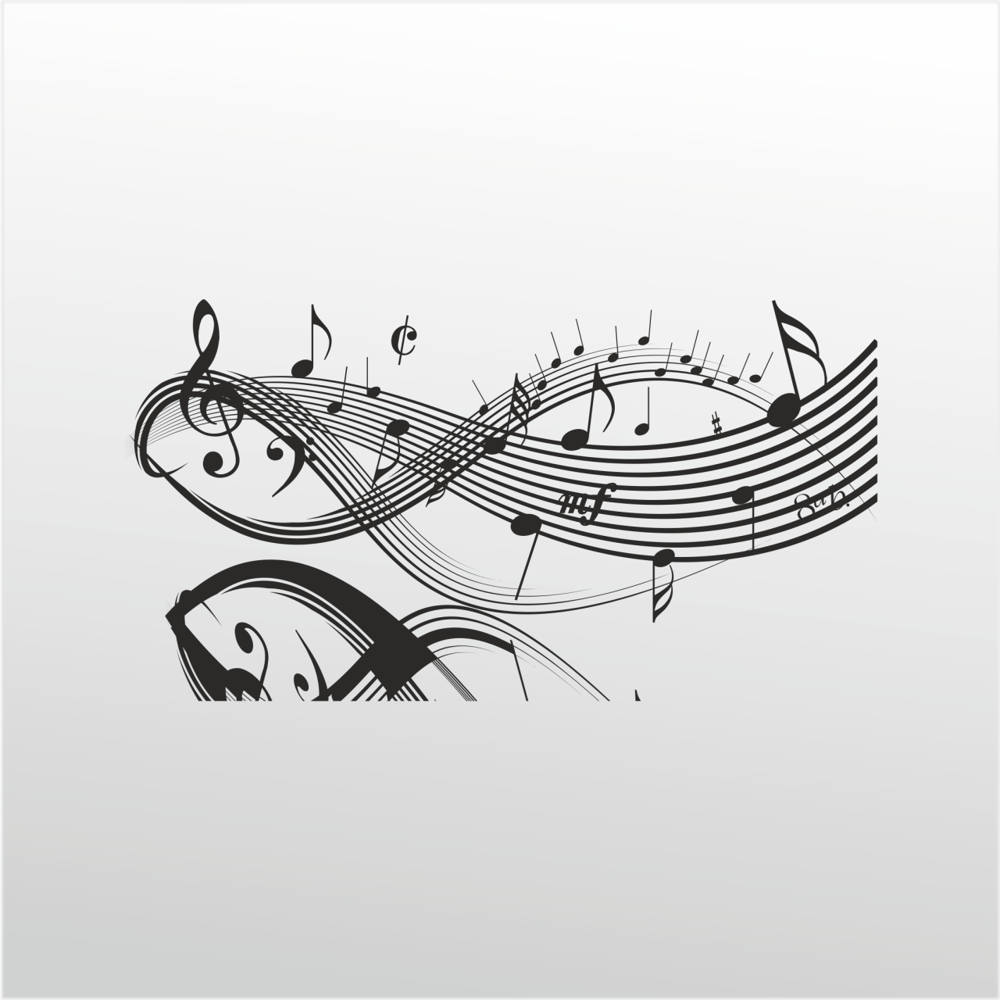 Folyo Sticker Müzik Notaları Folyo Sticker Müzik Notaları