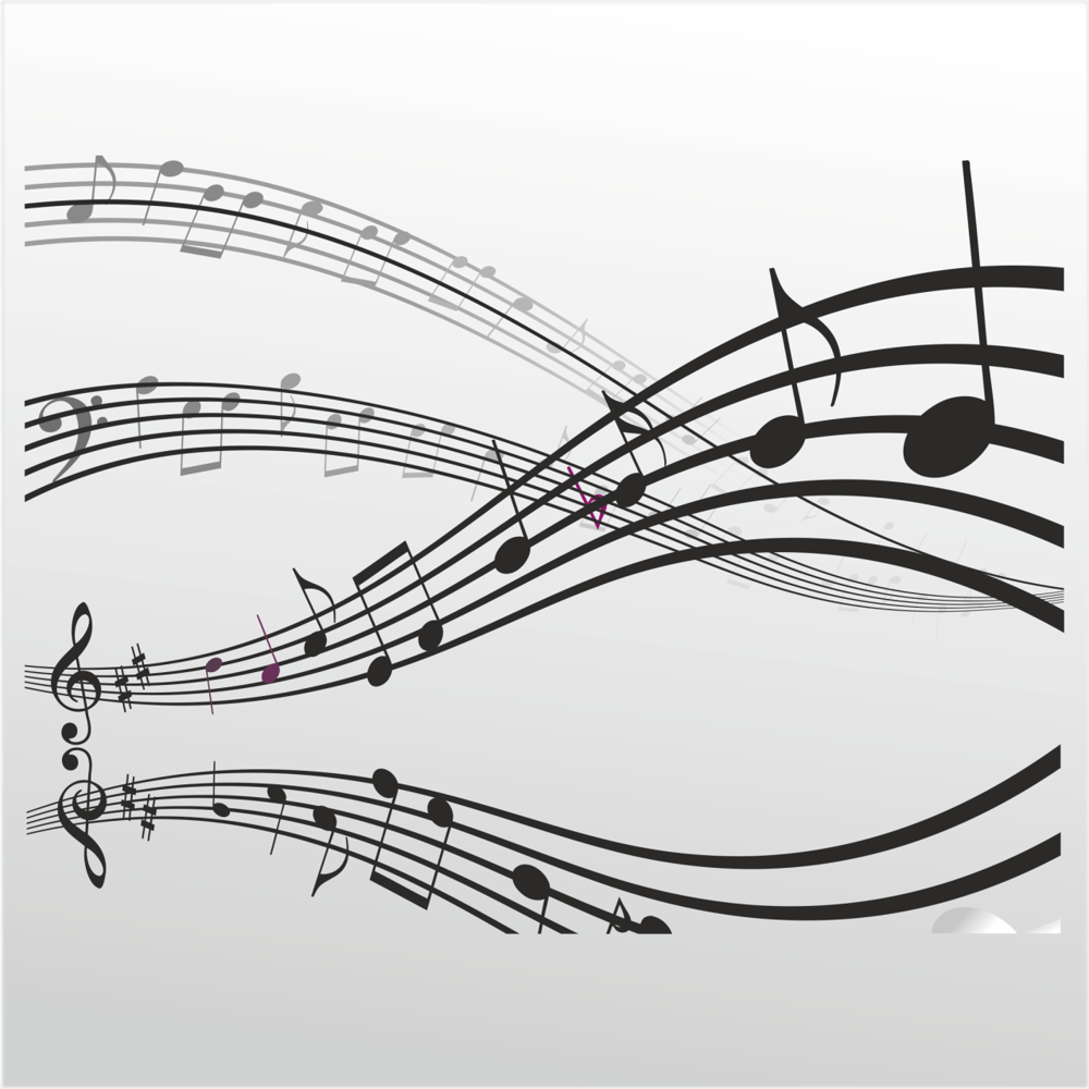 Folyo Sticker Müzik Notaları