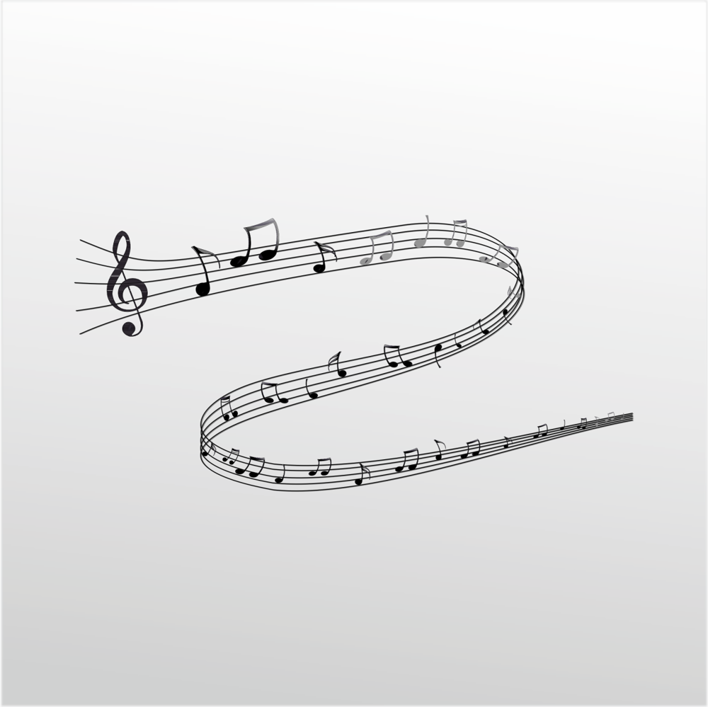 Folyo Sticker Müzik Notaları