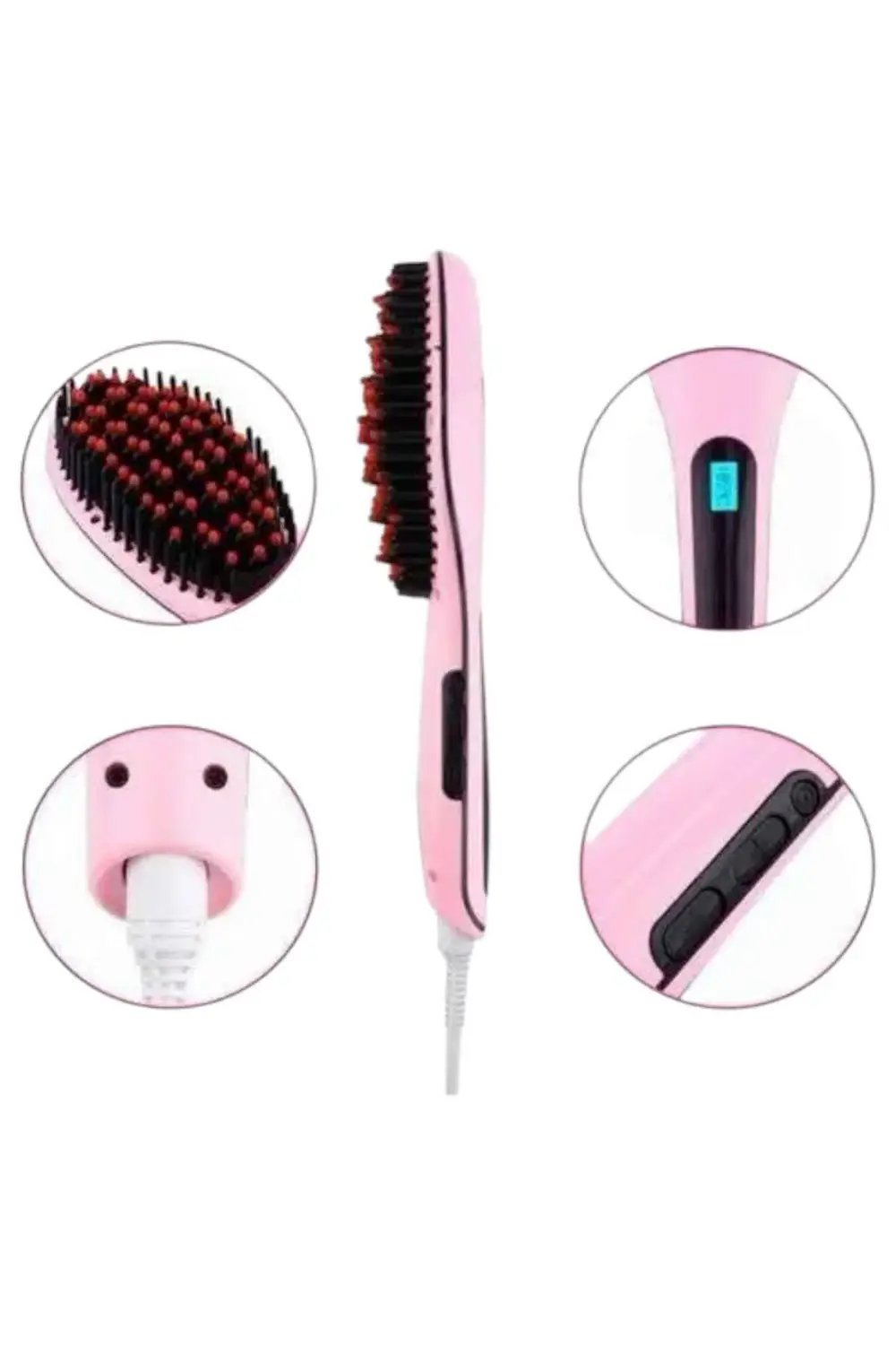 Fön Etkili Saç Düzleştirici Tarak Yıpranma Karşıtı Döner Kablo Is