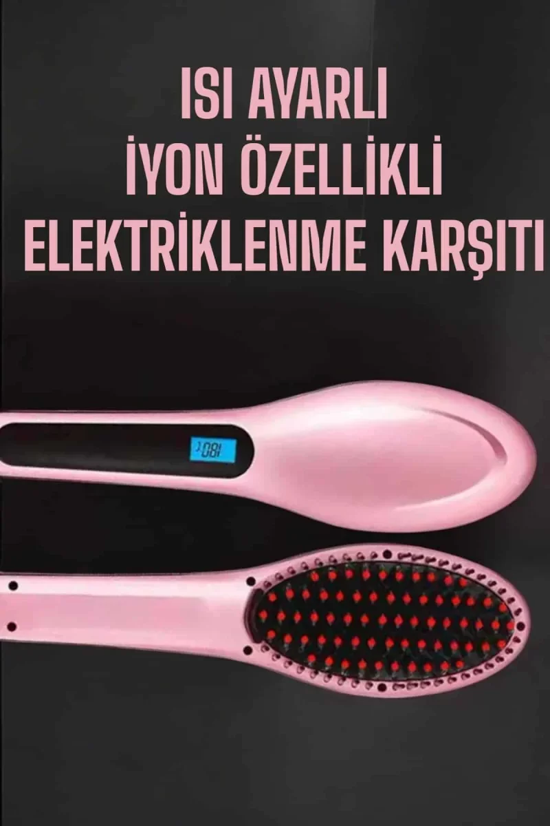 Fön Tarağı Saç Düzleştirici Sıkı Dişli Isı Ayarlı Elektriklenme Karşıtı - Lisinya