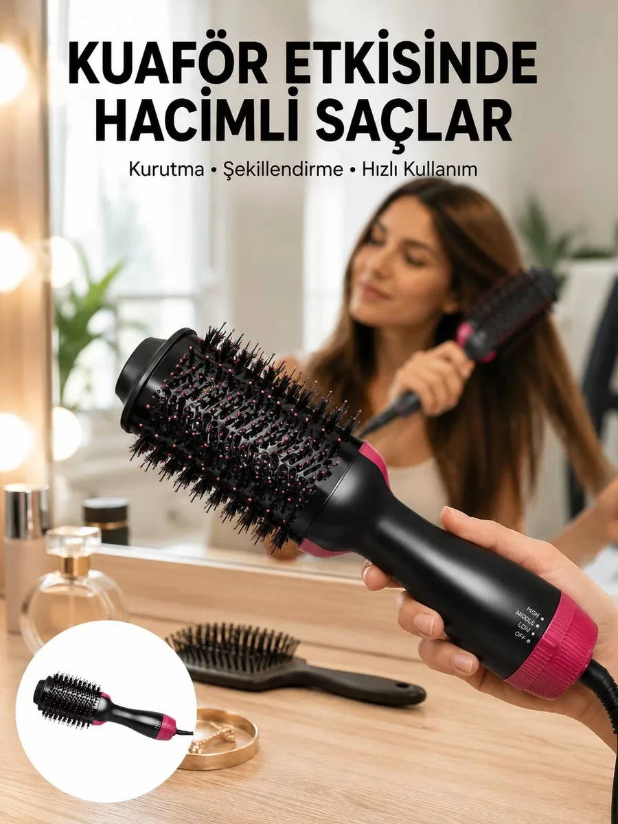 Fön Tarak 1200 W Saç Şekillendirici Saç Düzleştirici Saç Kurutma Yeni Nesil Fiyatı, Yorumları ve Özellikleri