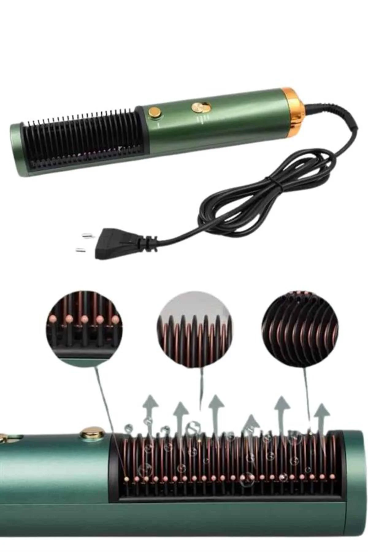Fön Tarak Düzleştirici Seramik Kaplama Fön Makinesi Saç Kurutma -