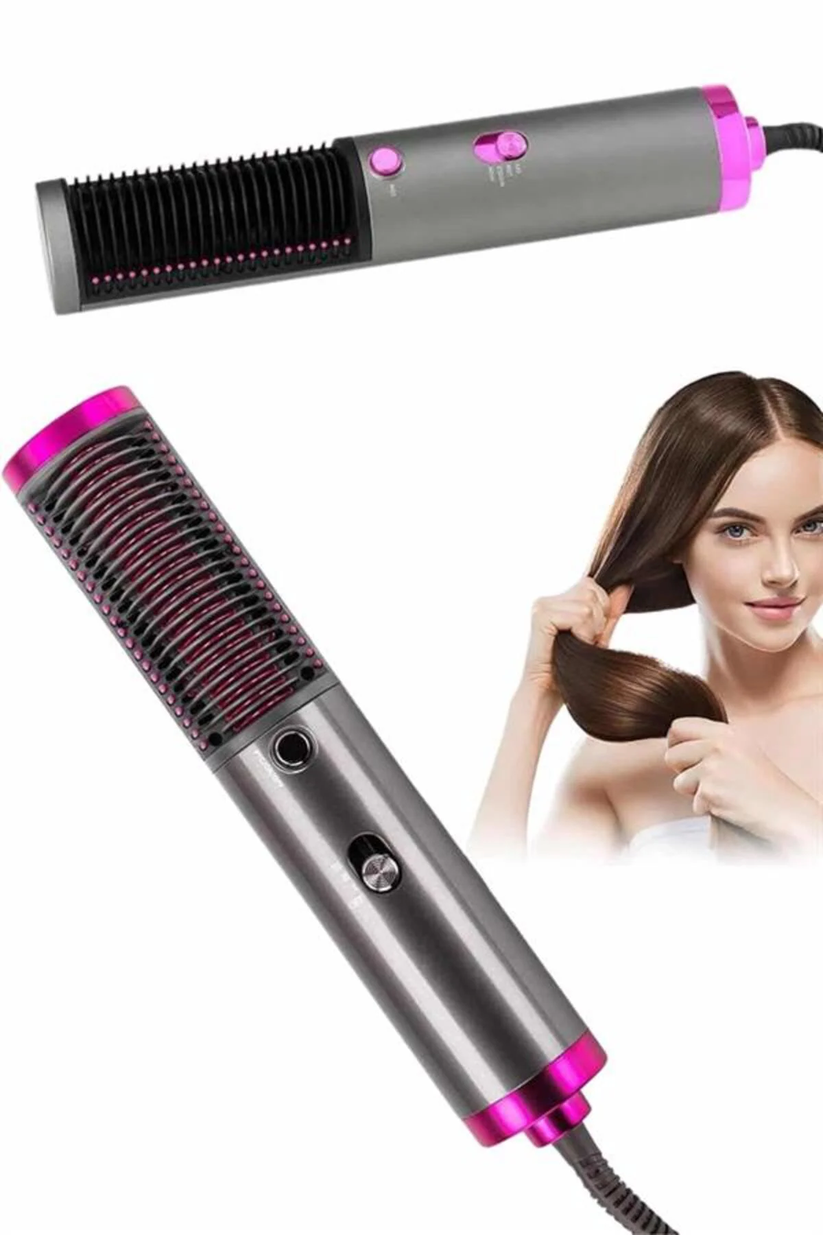 Fön Tarak Düzleştirici Seramik Kaplama Fön Makinesi Saç Kurutma -