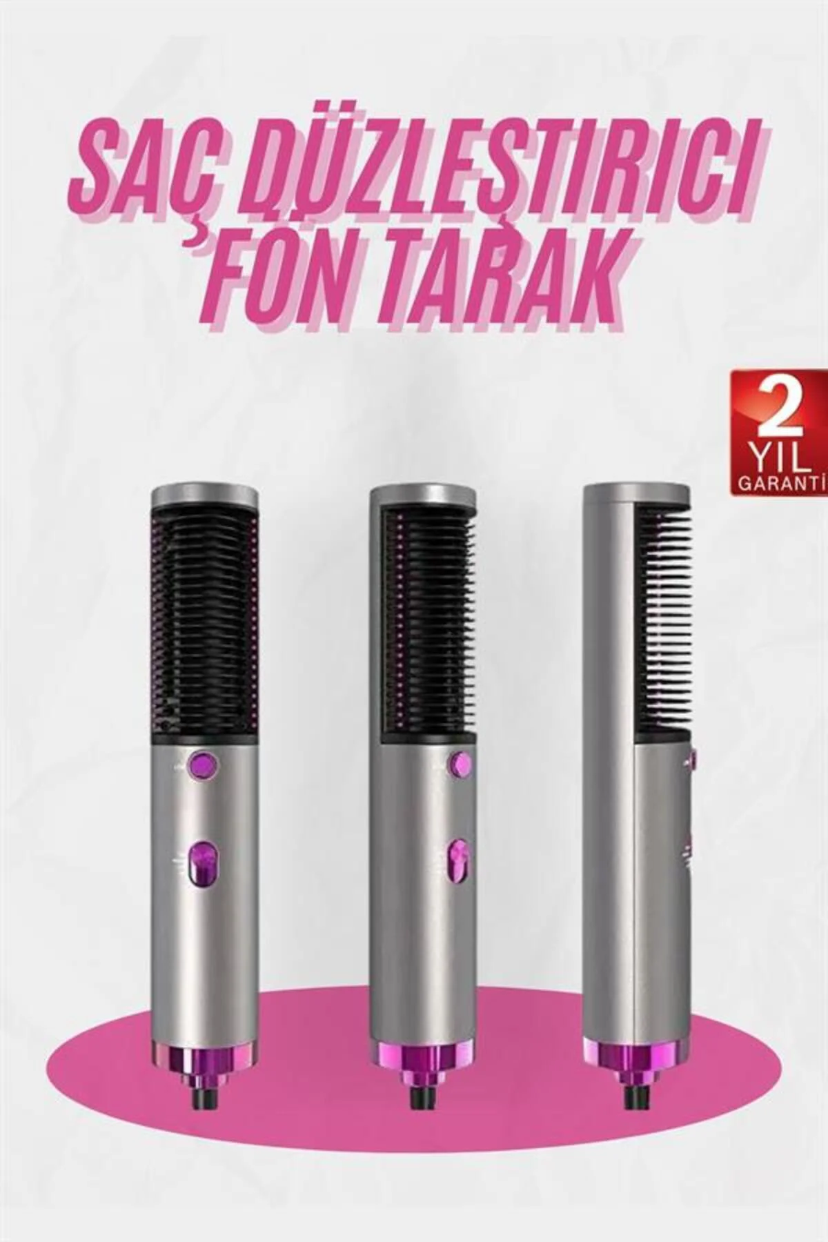 Fön Tarak Düzleştirici Seramik Kaplama Fön Makinesi Saç Kurutma -