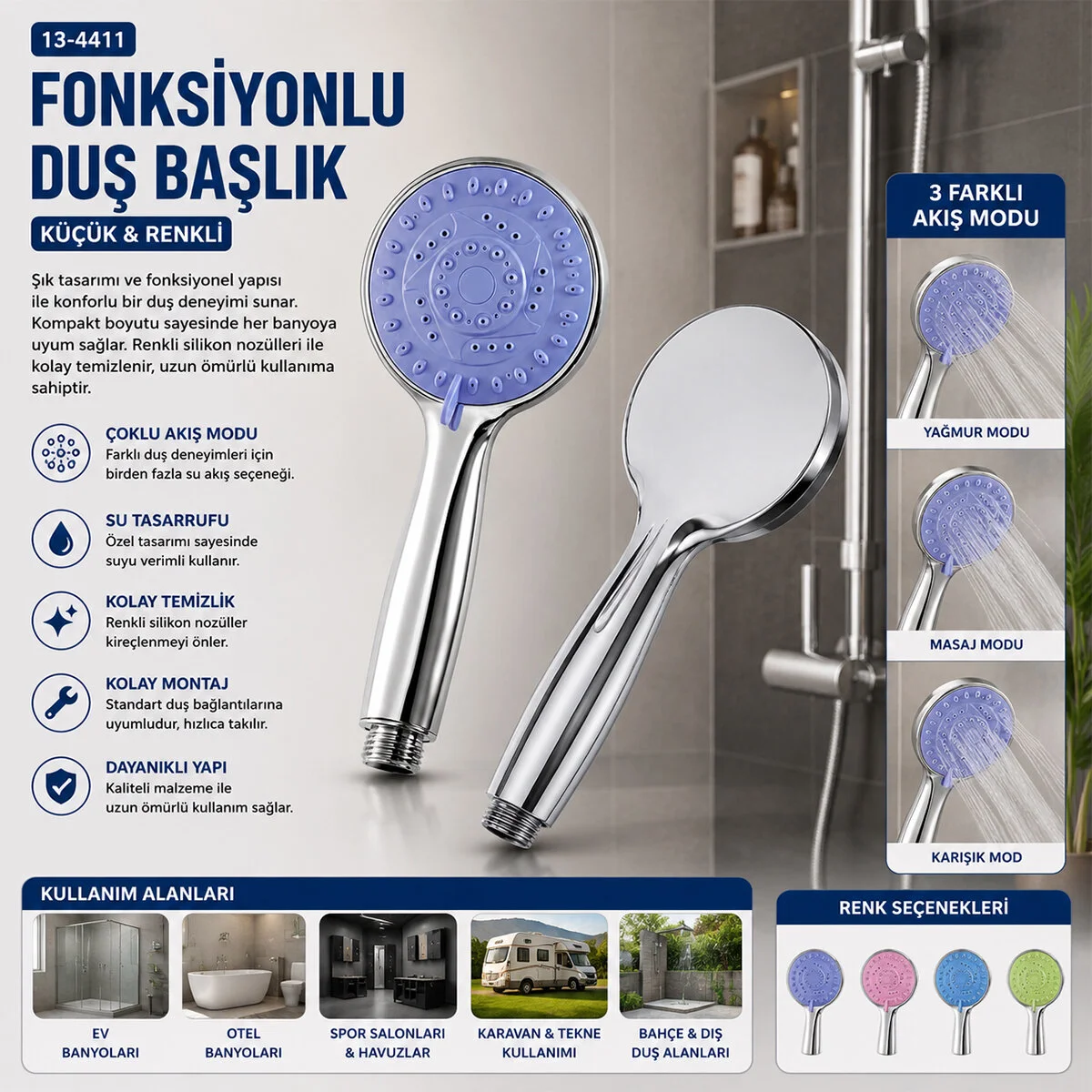 FONKSİYON KÜÇÜK EL DUŞ BAŞLIK FONKSİYONLU (4741)