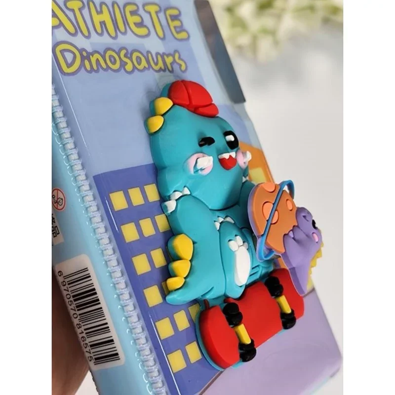 Fonksiyonlu Kalem Kutusu Dinozor Stres Çarklı Kalemtraşlı Kalemlik - Mavi Hi