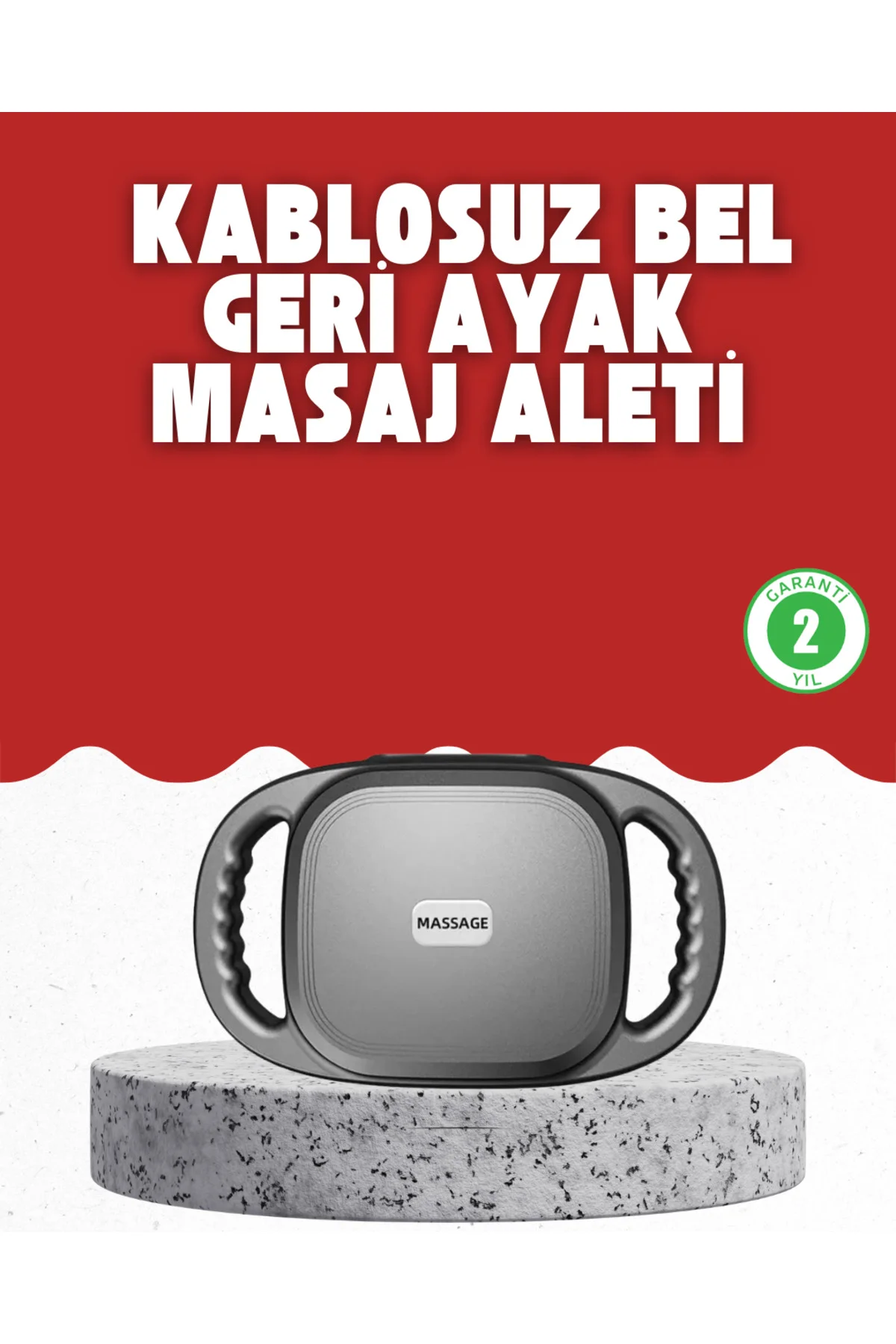 Fonksiyonlu Şarjlı Masaj Aleti 6 Başlık 2000 mAh Ergonomik Gövde