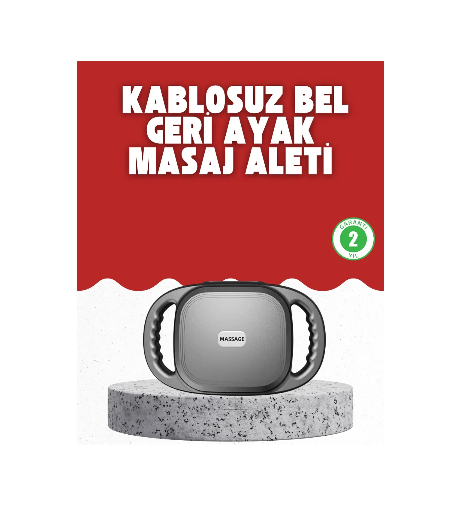 Fonksiyonlu Şarjlı Masaj Aleti 6 Başlık 2000 Mah Ergonomik Gövde 