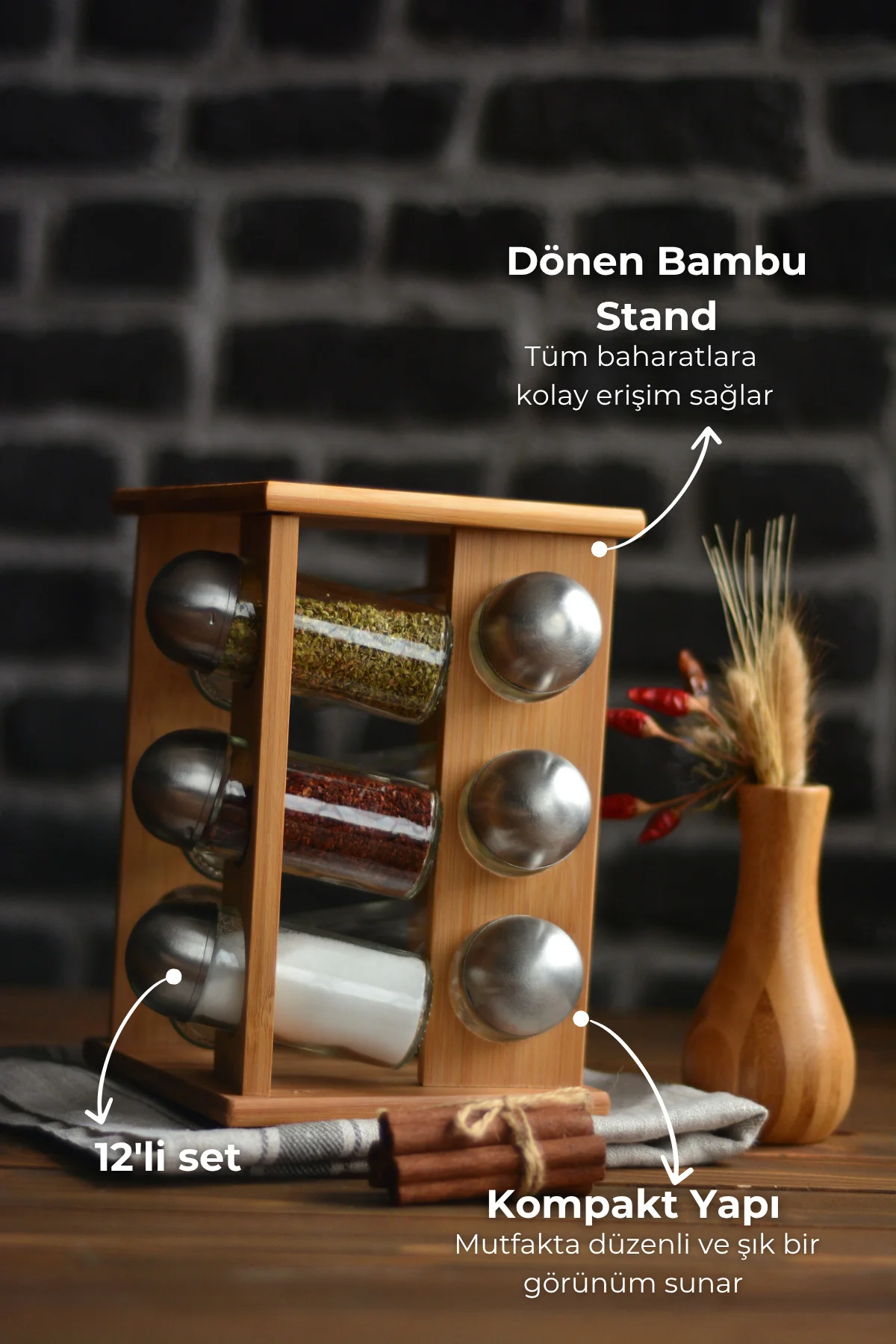 Fontina 12 li Baharatlık Takımı 13 Parça
