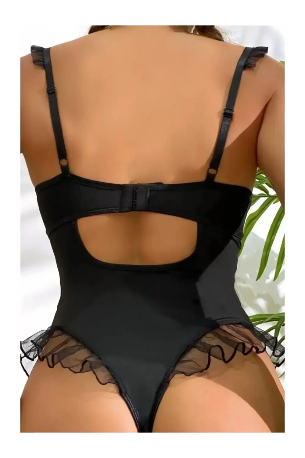 For Dreams 8417 Fantazi Tül Detaylı Bodysuit