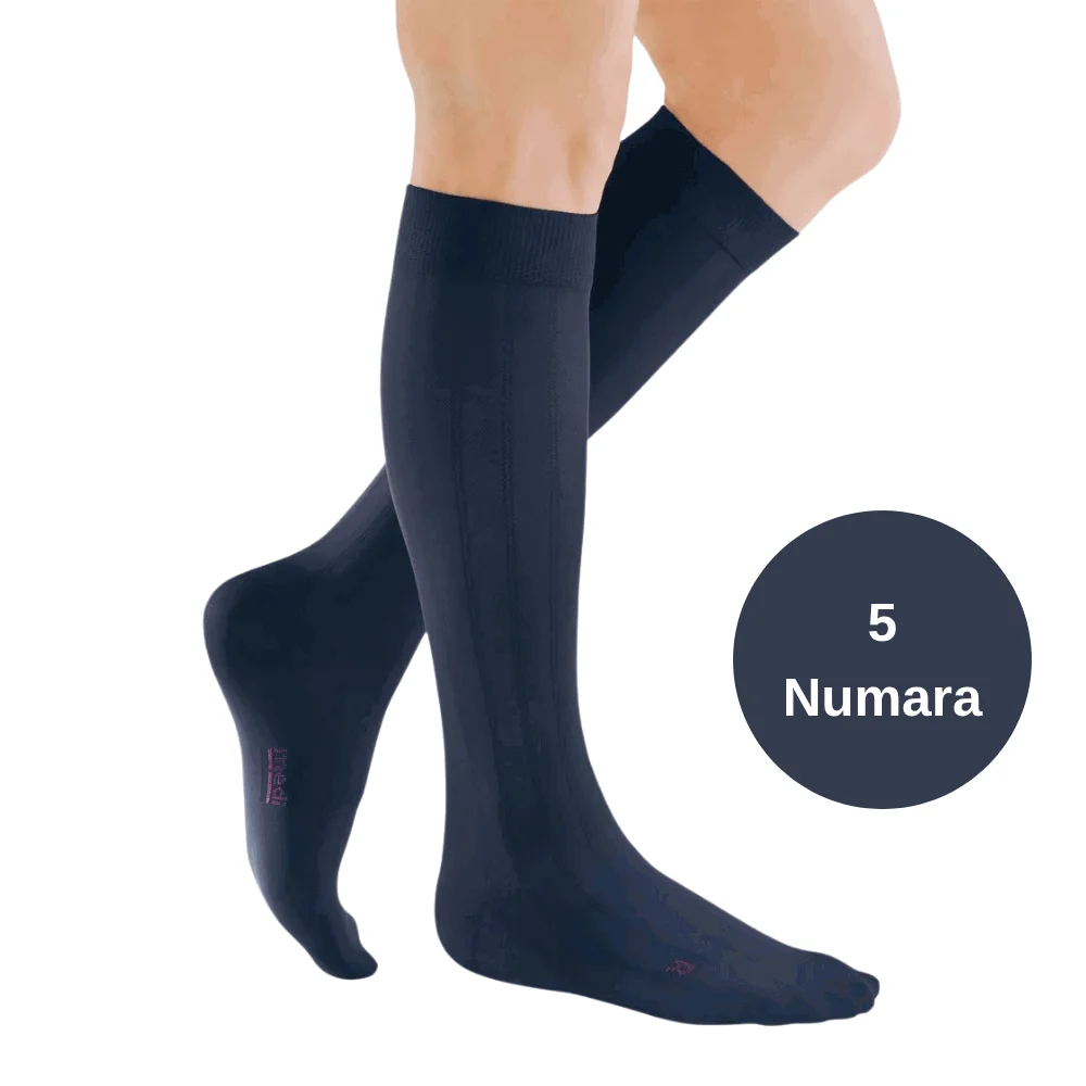 For Men Dizaltı Varis Çorabı CCL2 Lacivert - Kompresyonlu Erkek Varis Çorabı